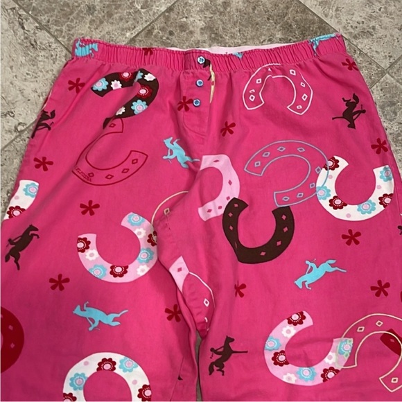🤠 Victoria’s Secret Pink Horseshoe Cowgirl 💯% Cotton Flannel Pajama Set - Picture 13 of 16